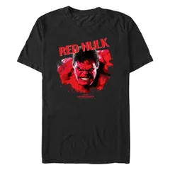 【送料無料】 マーベル メンズ Tシャツ トップス Men's Marvel Captain America Brave New World Red Hulk Poster Graphic Tee Black