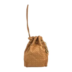 ★Christian Dior  クリスチャン ディオール カナージュ  ハンドバッグ ベージュ チャーム ナイロン ミニバッグ 巾着 8d6rbt