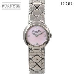 クリスチャン ディオール Christian Dior D84 100 4P ダイヤ レディース 腕時計 ピンクシェル クォーツ ウォッチ 90290138
