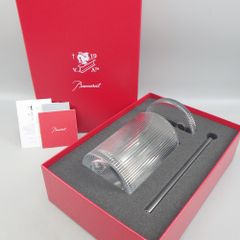 Baccarat バカラ Crystal Clear グラス by ヴァージル・アブロー 限定：4000 (2)   箱付き グラス【中古】【送料無料】