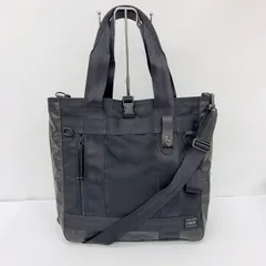 PORTER ポーター HEAT ヒート トートバッグ ショルダーバッグ カバン 2WAY A4収納可 通勤 マグライト付き メンズ ブラック 鞄 DF13720■