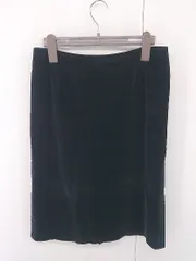 ◇ CORDIER 膝下丈 ベロアスカート サイズ42 ブラック レディース P  【1302220003007】