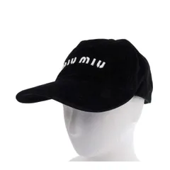 【しんさん専用］MiuMiu キャップ/ギンガムチェック/Black / M miumiuミュウミュウ ギンガムチェックSサイズキャップ帽子 正規
