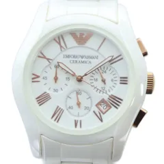 エンポリオアルマーニ EMPORIO ARMANI 腕時計 ウォッチ クォーツ カレンダー付き クロノグラフ ロゴ 白 ホワイト AR1416 ■GY18 /MQ