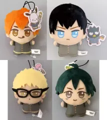 【中古】ぬいぐるみマスコット・ぬいぐるみバッジ 全4種セット ちびぐるみvol.1 「ハイキュー!!×サンリオキャラクターズ」