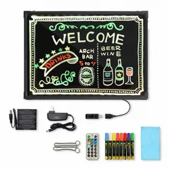 足なし電飾看板 50×70 LED看板【専用カラー蛍光ペン付】ライティングボード 光る看板　LEDボード 電子看板 光る看板 看板 ライティングボード メッセージボード 手書き メニュー カフェ バー