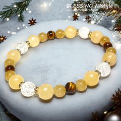 金運アップ タイガーアイ 天然石パワーストーンブレスレット