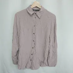 ◇ ⊂ ZARA ザラ 長袖 シャツ サイズUSA XS グレージュ系 レディース E  【1410100008803】