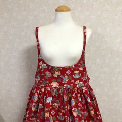 ポケット付きダブリエワンピース(カントリーテディベアアカ)