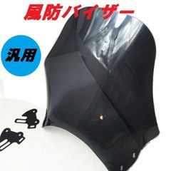 バイク 風防 バイザー スクリーン ネイキッド 汎用バリオス XJR CB ゼファー（スモーク・クリア)