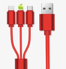 急速充電ケーブル タイプC/Android/iPhone 3in1USB充電器のサムネイル