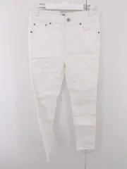 ◇ JEANASIS ジーナシス ダメージ加工 スキニーパンツ サイズM ホワイト系 レディース E  【1304120008939】