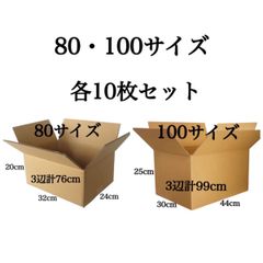 新品 段ボール ダンボール 80 100サイズ 各10枚 計20枚