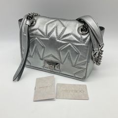 ▼JIMMY CHOO ジミーチュウ ショルダーバッグ HELIA ヘリア スターキルティング シルバー シルバー金具 チェーンショルダー 肩掛け【中古】Aランク 2_225