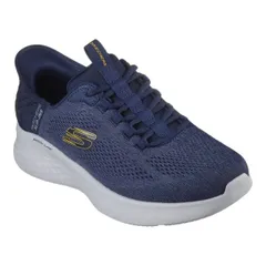 【送料無料】 スケッチャーズ メンズ スニーカー シューズ Skechers Hands Free Slip-ins Skech-Lite Pro Primebase Men's Shoes Navy Yellow