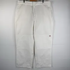 古着 ディッキーズ Dickies ワークパンツ 作業着 ワンポイント ロゴ ペインターパンツ ダブルニー 大きいサイズ w44 L32  ホワイト メンズ