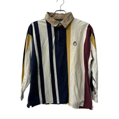 CHAPS RALPH LAUREN 長袖 ストライプ ラガーシャツ L ホワイト ネイビー チャップス ラルフローレン 古着卸 アメリカ仕入 a708-5069