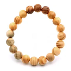 金運爆上げ現在希少樹木シャム柿 特殊木目＋茶水晶お念珠岐阜谷汲寺