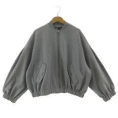 ザラ ZARA ジャケット ジャンパー ボリュームスリーブ スウェード調 ジップアップ グレー XS