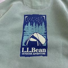 90s L.L.Bean BackPrinted Pigment Sweatshirt エルエルビーン バックプリント ロゴ ピグメント加工スウェット アウトドアプリント