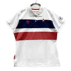 サイズ：L LE COQ GOLF ルコックゴルフ  半袖ポロシャツ ロゴ刺繍  ホワイト系 [240101535891] ゴルフウェア レディース ストスト