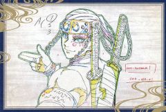 【中古】ポストカード 宇髄天元(横/振り向き) 原画ポストカード 「テレビアニメ 鬼滅の刃 無限列車編×ufotable DINING」 お楽しみくじ Wチャンス賞おすそわけ景品