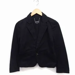 ズッカ zucca テーラード ジャケット アウター シングル 無地 コットン 綿 S ブラック 黒 /FT23のサムネイル
