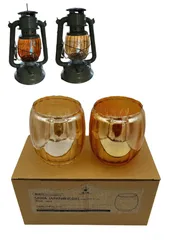coleman オイルランタン用ホヤ　波模様レインボー Coleman - coleman オイルランタン用ホヤ 波模様レインボーの