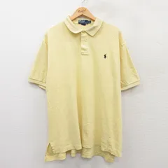 XL/古着 ラルフローレン 半袖 ブランド ポロ シャツ メンズ 90s ワンポイントロゴ コットン 黄 イエロー 25jun26 中古 トップス