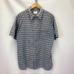 NATURAL SPIRITS キルティング チェック 半袖シャツ サイズ3L FADE シミ　07061208　01