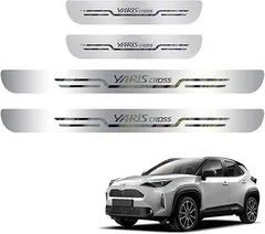 【在庫処分】GOODGOODCAR 最新設計 ヤリスクロス全シリーズ発売モデル専用 光鏡面設計サイドステップガード スカッフプレートヤリスクロス2024(令和6)年1月 発売モデルから2020発売モデルまで全シリーズ適用 光鏡面デザイン 内装アクセサリ