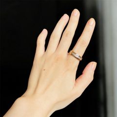 直線が美しい✨ゴールドラインリング（フリーサイズ）