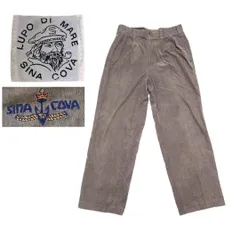 SINA COVAシナコバメンズ細コーデュロイ2タックパンツウエスト82股下70