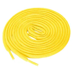 uxcell 靴紐 靴ひも シューレース 楕円形 オーバルタイプ スニーカー アスレチック 2足 イエロー 120 cm