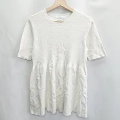 ◇ ⊂ OPAQUE.CLIP オペーク ドット クリップ 半袖 チュニック サイズM アイボリー レディース E  【1501160048929】