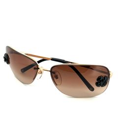 【鑑定済み】正規品 CHANEL シャネル サングラス カメリア 4135 c.125/13 62▢15 ブラウン グラデーション ゴールド