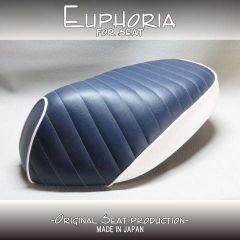 □【JOG SA36J　JOG ZR SA39J　ジョグ】カスタムシート　紺/白（タックロール）《Euphoria》張替え済!!□MK52133