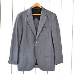 5TF005】Jプレス J.PRESS コットン100％ 3つボタンシングル 段返り ジャケット L ミドルグレー 袖口3つ釦 021-5-CJK-OV-HM-0622【中古】【メンズビジネス】202506