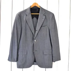 Jプレス J.PRESS コットン100％ 3つボタンシングル 段返り ジャケット L ミドルグレー 袖口3つ釦 021-5-CJK-OV-HM-0622 5TF005 【送料無料】【中古】【メンズビジネス】202506