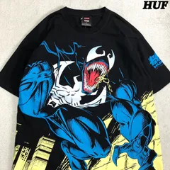 HUF × MARVEL VENOM S/S TEE タグ付 ショートスリーブTシャツ 半袖カットソー アニメT プリント ベノム ヴェノム スパイダーマン マーベルヒーロー Lサイズ ブラック 黒 ハフのサムネイル