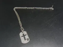 ■美品■ Samantha Tiara サマンサティアラ SV925 ラインストーン クロス ネックレス ペンダント アクセサリー シルバー系 DJ3287