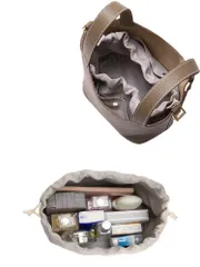 ミニ バッグインバッグ バッグインバッグ バッグインバッグ 薄型 バッグインバッグ バッグインバッグ 横 a4 巾着 バケツバッグ適用 トートバッグ ポケット付き 軽量 ポケット大きい大容量 収納バック バックいんバック 小物整理 ポーチ インナーバッグ (S