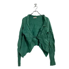 ニット セーター カーディガン レディース M～ グリーン ボレロ 古着卸 アメリカ仕入 a603-6161