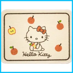 【★人気商品★】オカ ハローキティ ころころりんご 洗えるマット 約45×60cm レッド