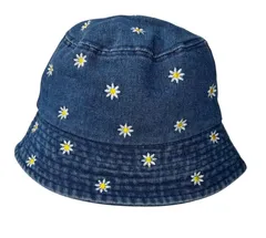 美品　プラダ　バケットハット　花柄　プリント　リボン　裏地シルク混　ゴム付　M 美品プラダバケットハット花柄プリントリボン裏地シルク混ゴム付M