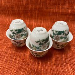 【未使用】中国茶器　聞香杯セット3組