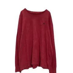 POLO RALPH LAUREN 長袖 ロゴTシャツ L レッド ポロラルフローレン ポニーロゴ ロンT ロングTシャツ 古着卸 アメリカ仕入 a703-5914