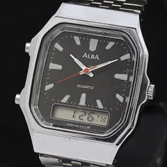 ジャンク品ALBA 腕時計 シルバー レザー大正製薬90周年記念社員