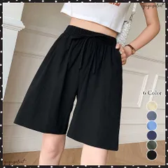 リネン ワイドパンツ 短パン 綿麻 半ズボンショートパンツ ハーフパンツ 薄手 ウエストゴム ゆったり 楽ちん ボトムス ショーパン 無地 綿麻 パンツ 着やせ ボトムスゆったりなのにゆるすぎない、軽やかリネンワイドパンツ