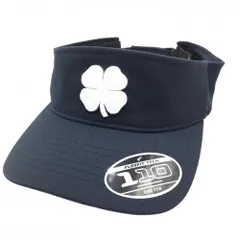 【超美品】ブラッククローバー サンバイザー ネイビー×白 立体ロゴ刺しゅう   ゴルフウェア BLACK CLOVER